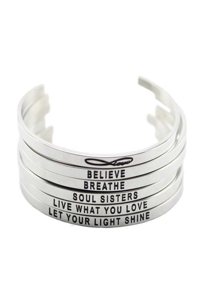 new arrival stainless steel open cuff bracelet silver hand stamped bracelet bangle engraved words bracelet bangle jewelry2678980, Black
new arrival stainless steel open cuff bracelet silver hand stamped bracelet bangle engraved words bracelet bangle jewelry2678980, Black