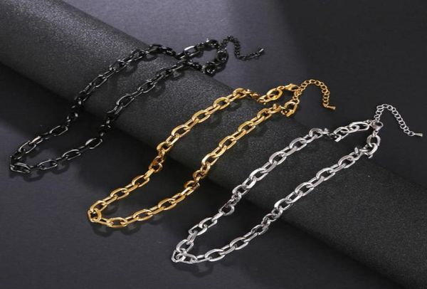 chokers punk black gold color stainless steel choker necklace for men women curb cuban chunky link chain figaro jewelry3176717, Golden;silver
chokers punk black gold color stainless steel choker necklace for men women curb cuban chunky link chain figaro jewelry3176717, Golden;silver