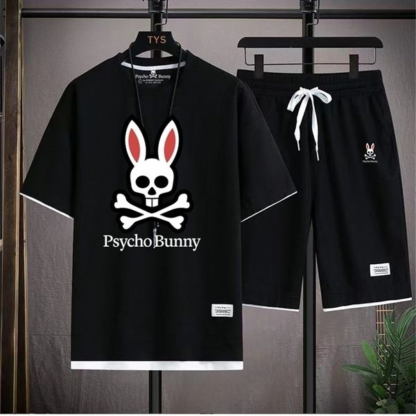 men's polos the 2023 men's summer set features a psycho bunny1 1 print design round neck short sleeve and two piece shorts l230715, White;black
men's polos the 2023 men's summer set features a psycho bunny1 1 print design round neck short sleeve and two piece shorts l230715, White;black