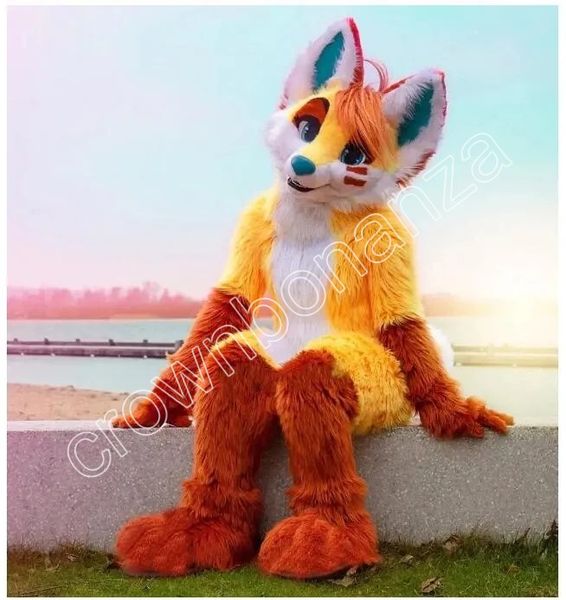 long furry orange & brown husky dog mascot costumes cartoon fancy suit for animal theme mascotte carnival costume halloween fancy dress, Red;yellow
long furry orange & brown husky dog mascot costumes cartoon fancy suit for animal theme mascotte carnival costume halloween fancy dress, Red;yellow