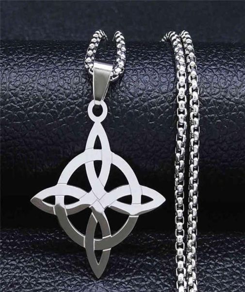 stainless steel witchcraft witch039s knot geometry long chain necklace for menwomen silver color jewelry bijoux femme n4273s029331148
stainless steel witchcraft witch039s knot geometry long chain necklace for menwomen silver color jewelry bijoux femme n4273s029331148