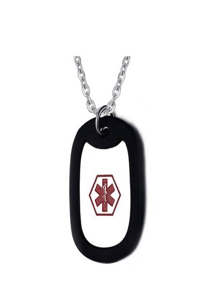 black stainless steel medical alert id necklace for women men jewelry pn2421439336, Silver
black stainless steel medical alert id necklace for women men jewelry pn2421439336, Silver