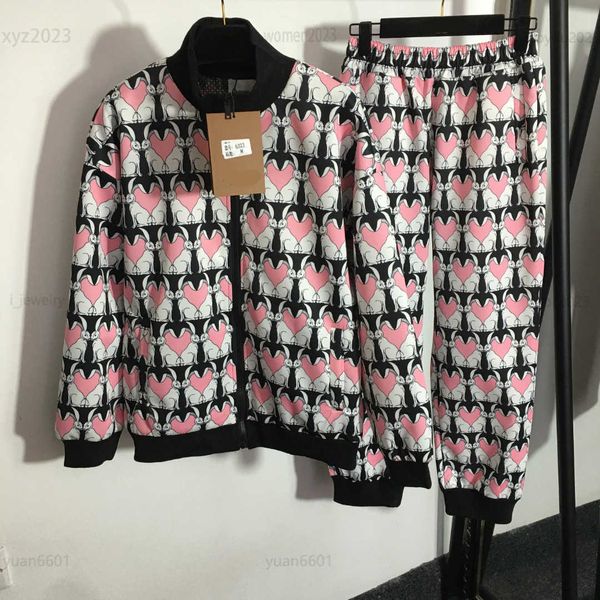 womens sports suit designer tracksuits size s-l 2pcs rabbit heart printed zipper coat and elastic waist casual pants july13, Gray
womens sports suit designer tracksuits size s-l 2pcs rabbit heart printed zipper coat and elastic waist casual pants july13, Gray