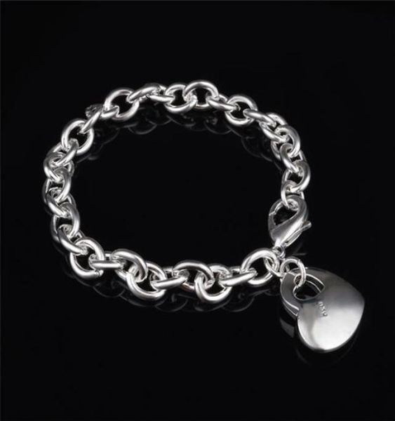2015 new design 925 silver heart pendant bracelet fashion jewelry valentine039s day gift for girls 5019837, Black
2015 new design 925 silver heart pendant bracelet fashion jewelry valentine039s day gift for girls 5019837, Black