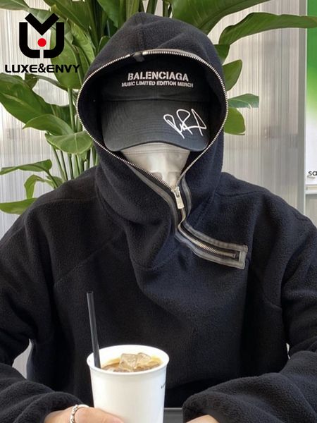 men's hoodies sweatshirts luxe small diagonal zipper face fleece hoodie coat and women's fashion spring autumn 2023 230715, Black
men's hoodies sweatshirts luxe small diagonal zipper face fleece hoodie coat and women's fashion spring autumn 2023 230715, Black