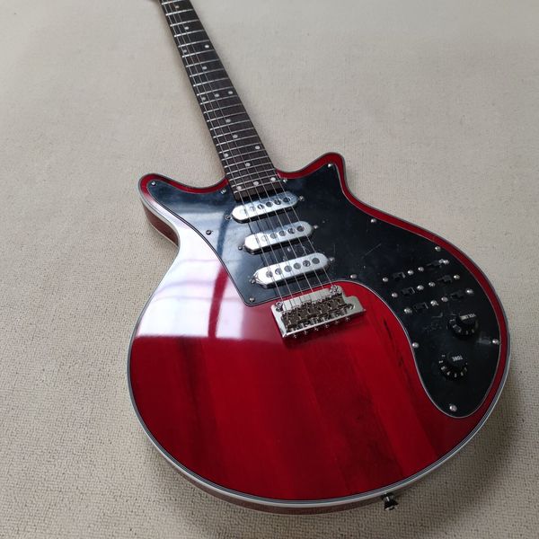 signature brian may, special vintage cherry red 6-string electric guitar, truck and black switch bm01
signature brian may, special vintage cherry red 6-string electric guitar, truck and black switch bm01