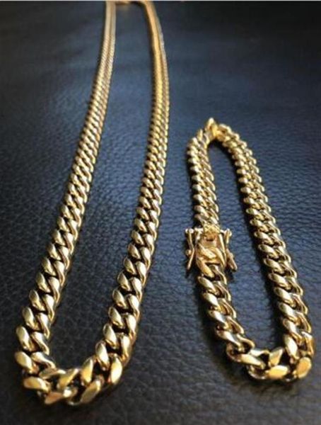 10mm mens cuban miami link bracelet chain set 14k gold plated stainless steel233w6876688, Silver
10mm mens cuban miami link bracelet chain set 14k gold plated stainless steel233w6876688, Silver