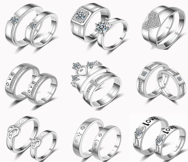 32 designs couple rings adjustable 2pcset lovers rings 925 silver feather heart crown cross cubic zirconia rings1053352, Golden;silver
32 designs couple rings adjustable 2pcset lovers rings 925 silver feather heart crown cross cubic zirconia rings1053352, Golden;silver