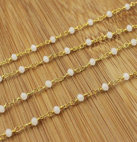 whole moonstone chalcedony rosary style beaded chain4x3mm faceted rondelles white beads wire wrapped gold chain beaded c46446713653, Silver
whole moonstone chalcedony rosary style beaded chain4x3mm faceted rondelles white beads wire wrapped gold chain beaded c46446713653, Silver