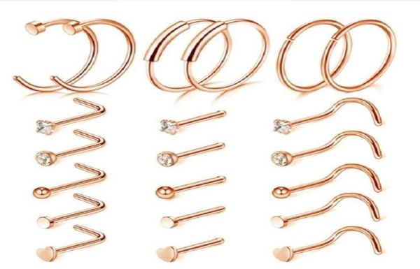 screw nose rings lshaped cshaped nostril studs 316l stainless steel body jewelry 21pcs mixed set66186456381273, Silver
screw nose rings lshaped cshaped nostril studs 316l stainless steel body jewelry 21pcs mixed set66186456381273, Silver