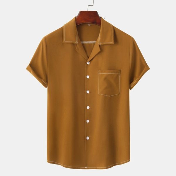 men's t-shirts summer men's short sleeve hawaiian style 3d printed solid color single breasted casual loose beach shirt 230715, White;black
men's t-shirts summer men's short sleeve hawaiian style 3d printed solid color single breasted casual loose beach shirt 230715, White;black