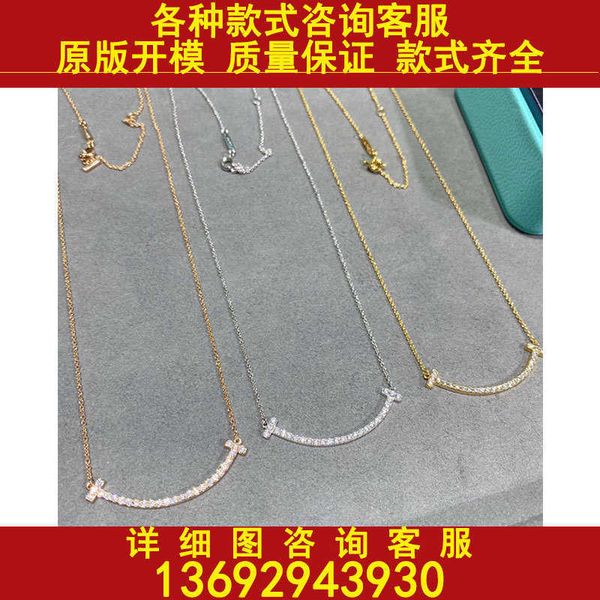 original new tiffayffay tiffayff925 silver v gold material simple and fashionable large medium small sized diamond smile necklace, Black
original new tiffayffay tiffayff925 silver v gold material simple and fashionable large medium small sized diamond smile necklace, Black