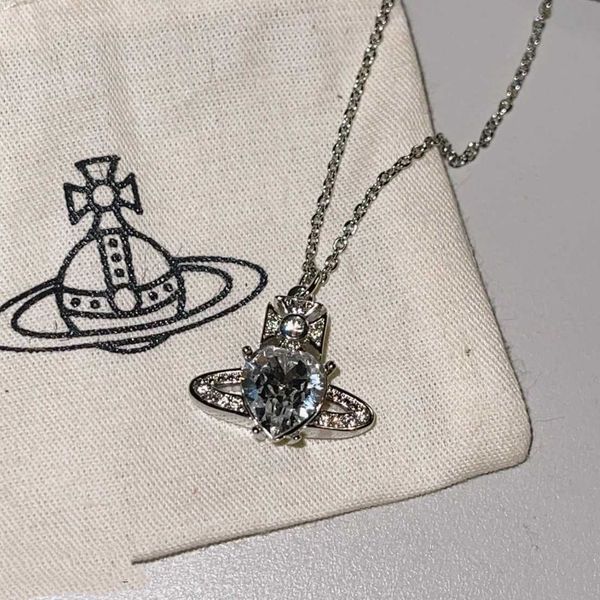 2022 new west empress dowager saturn vivian necklace love giant flash inlaid peach heart clavicle chain net red same, Silver
2022 new west empress dowager saturn vivian necklace love giant flash inlaid peach heart clavicle chain net red same, Silver