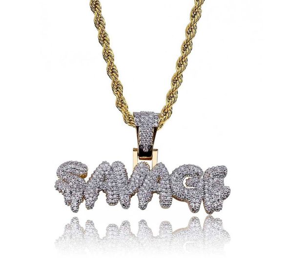 men iced out savage letters pendant necklace gold color plated micro pave cubic zircon hip hop jewelry1059571, Silver
men iced out savage letters pendant necklace gold color plated micro pave cubic zircon hip hop jewelry1059571, Silver