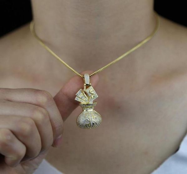 chains sparking cz us dollar money bag pendant gold color iced out bling 5a cubic zircon paved hip hop women box chain necklace je2828735, Silver
chains sparking cz us dollar money bag pendant gold color iced out bling 5a cubic zircon paved hip hop women box chain necklace je2828735, Silver