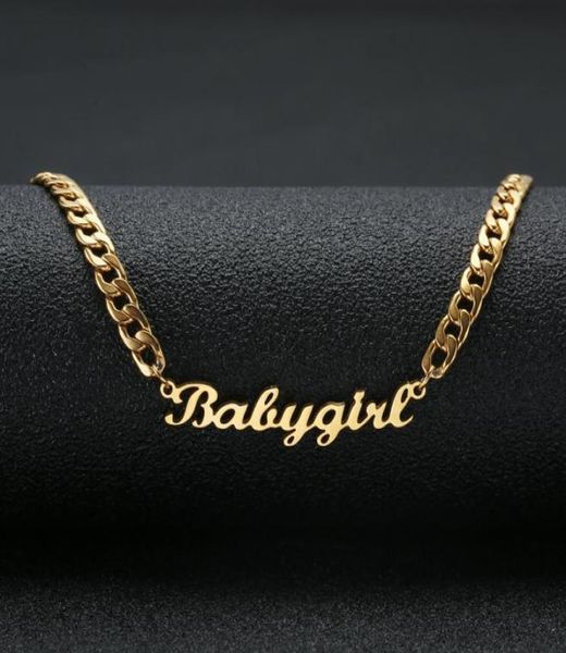 lovely gift gold color quotbabygirlquot name necklace stainless steel nameplate choker handwriting signature necklace for girl6151228, Silver
lovely gift gold color quotbabygirlquot name necklace stainless steel nameplate choker handwriting signature necklace for girl6151228, Silver