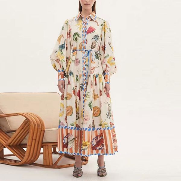 australian designer dress loose women designer clothing fashion lapel loose shirt fruit print mid length dress with tie up to show slimming, Black;gray
australian designer dress loose women designer clothing fashion lapel loose shirt fruit print mid length dress with tie up to show slimming, Black;gray