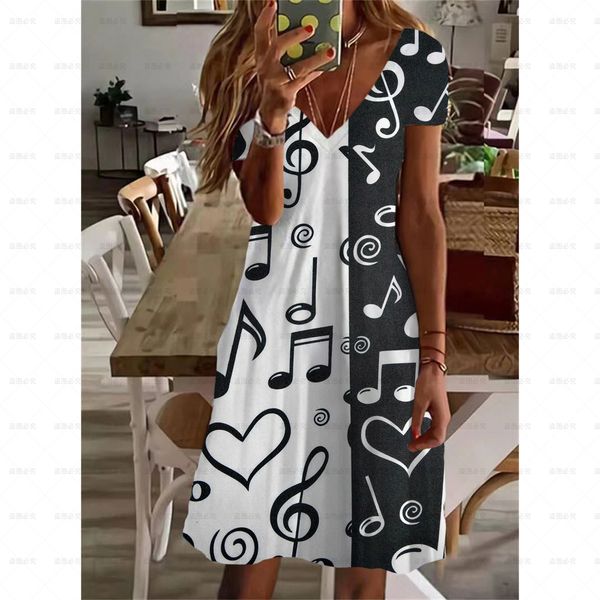 urban dresses music 3d printed dress elegant casual vintage dresses woman summer beach v-neck short sleeve girls loose dress women xs-5xl 23, White;black
urban dresses music 3d printed dress elegant casual vintage dresses woman summer beach v-neck short sleeve girls loose dress women xs-5xl 23, White;black