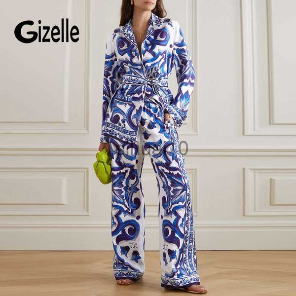 women's two piece pants gizelle high street runway floral print notched collar blouse wide leg pants fashion 2 pieces sets women chic d, White
women's two piece pants gizelle high street runway floral print notched collar blouse wide leg pants fashion 2 pieces sets women chic d, White
