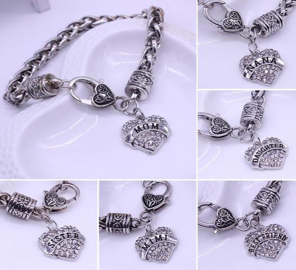 whole2016 new design mom gift charm rhinestone heart bracelet letters mom sister nana mimi bracelets for women bracelet femme6022572, Golden;silver
whole2016 new design mom gift charm rhinestone heart bracelet letters mom sister nana mimi bracelets for women bracelet femme6022572, Golden;silver