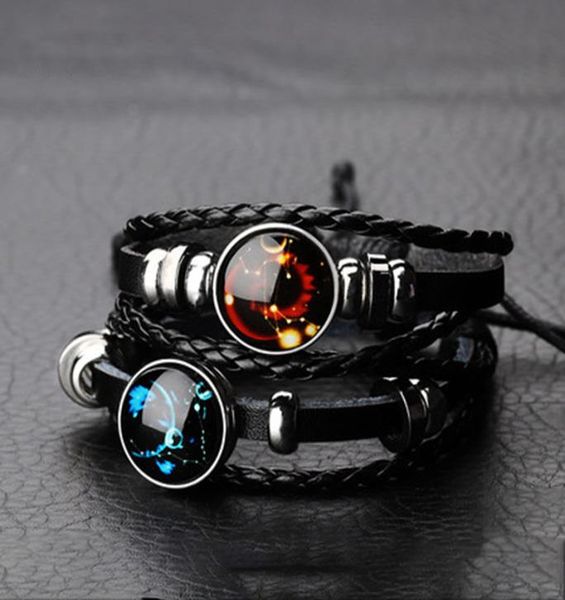 12 constellation zodiac sign leather bracelet personality retro starry sky bracelet woven braided punk men bracelet2196617, Golden;silver
12 constellation zodiac sign leather bracelet personality retro starry sky bracelet woven braided punk men bracelet2196617, Golden;silver