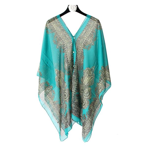 shawls fashion women clothes summer beach bikini cover up loose chiffon blouse shawl scarf with buttons 230717, Blue;gray
shawls fashion women clothes summer beach bikini cover up loose chiffon blouse shawl scarf with buttons 230717, Blue;gray