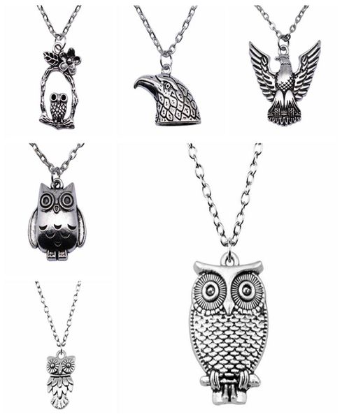 school gifts 1pcs owl eagle pendant necklace women 435cm chains2430147, Silver 
school gifts 1pcs owl eagle pendant necklace women 435cm chains2430147, Silver