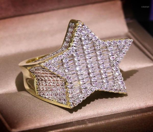 big bling zircon stone gold hip hop star pentagram ring for women man fashion jewelry 2020 new wedding engagement ring13409498, Golden;silver
big bling zircon stone gold hip hop star pentagram ring for women man fashion jewelry 2020 new wedding engagement ring13409498, Golden;silver
