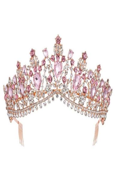 baroque rose gold pink crystal bridal tiara crown with comb pageant prom veil headband wedding hair accessories 2110064170119, Silver
baroque rose gold pink crystal bridal tiara crown with comb pageant prom veil headband wedding hair accessories 2110064170119, Silver