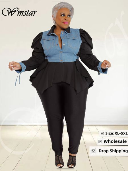 women's plus size pants wmstar plus size two piece outfits women solid patchwork puff sleeve leggings sets fashion matching suit wholes, Black
women's plus size pants wmstar plus size two piece outfits women solid patchwork puff sleeve leggings sets fashion matching suit wholes, Black