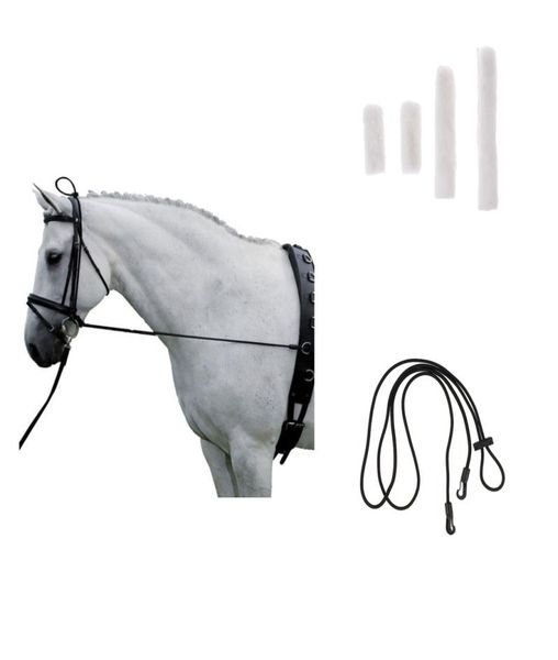 4pcs soft fleece white horse noseband cover with 300cm black neck stretcher outdoor equestrian supplies5764631
4pcs soft fleece white horse noseband cover with 300cm black neck stretcher outdoor equestrian supplies5764631