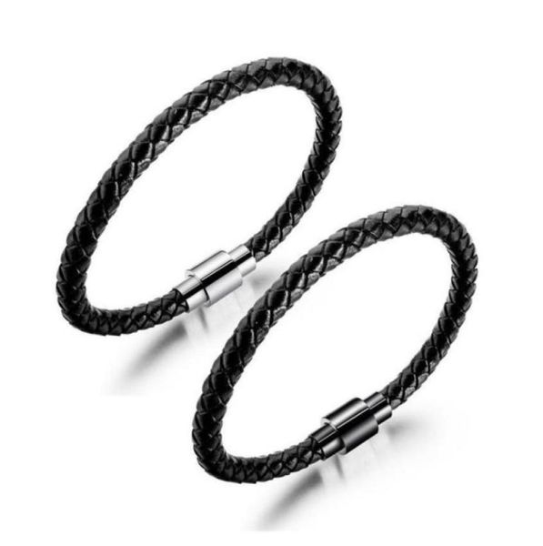 designer mens charm black leather bracelets fashion braided magnetic buckle hip hop jewelry punk men handmade bracelet for gifts555516328, Golden;silver
designer mens charm black leather bracelets fashion braided magnetic buckle hip hop jewelry punk men handmade bracelet for gifts555516328, Golden;silver