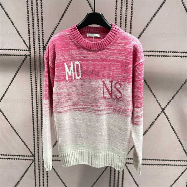 sweater womens pullover knit sweater designer sweatshirt 2023 early fall new gradient letter long sleeve knitwear sweaters women, White;black
sweater womens pullover knit sweater designer sweatshirt 2023 early fall new gradient letter long sleeve knitwear sweaters women, White;black