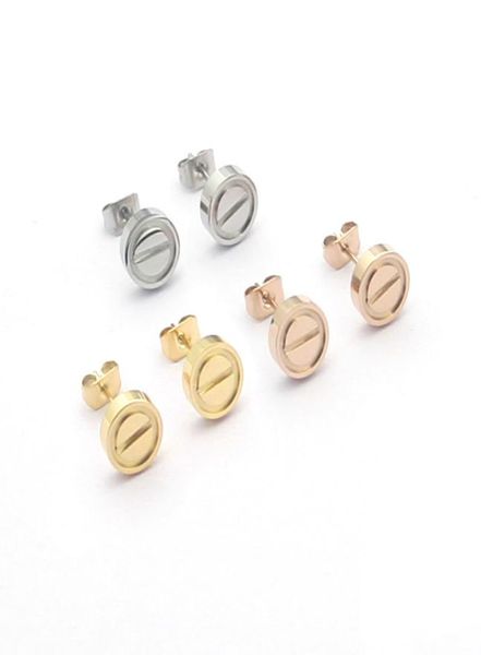 316l titanium steel rose gold screw stud earrings for ladies round earrings wedding jewelry design5611065, Golden;silver
316l titanium steel rose gold screw stud earrings for ladies round earrings wedding jewelry design5611065, Golden;silver