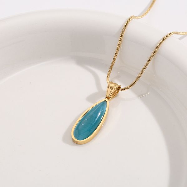 luxury blue ocean heart pendant necklace gold stainless steel necklaces for gift, Silver
luxury blue ocean heart pendant necklace gold stainless steel necklaces for gift, Silver