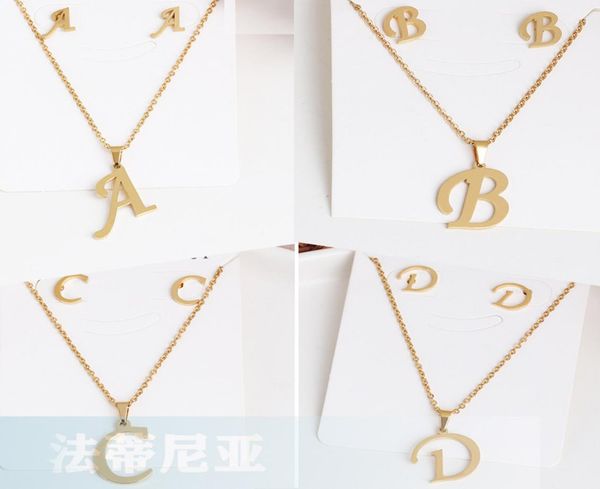 az letter pendant chain necklace with earrings stainless steel punk hip hop style fashion woman man039s name 14k gold plated j7471961, Silver
az letter pendant chain necklace with earrings stainless steel punk hip hop style fashion woman man039s name 14k gold plated j7471961, Silver