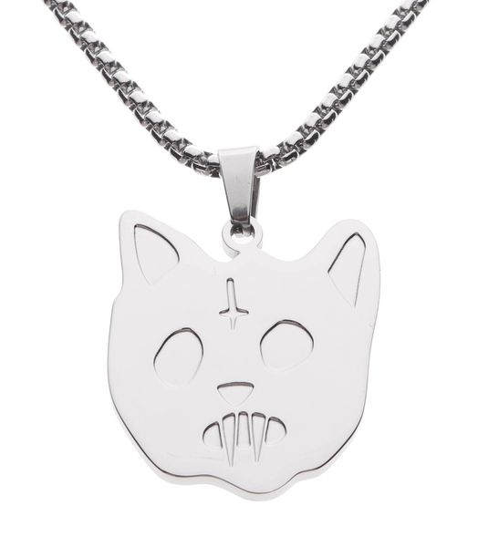 european american hip-hop cat personality pendant necklace for men and women's street fashion charm jewelry, Silver
european american hip-hop cat personality pendant necklace for men and women's street fashion charm jewelry, Silver