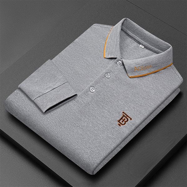 men's polos spring and autumn men's long sleeve classic polo shirt fashion casual letter embroidery business lapel loose men', White;black
men's polos spring and autumn men's long sleeve classic polo shirt fashion casual letter embroidery business lapel loose men', White;black