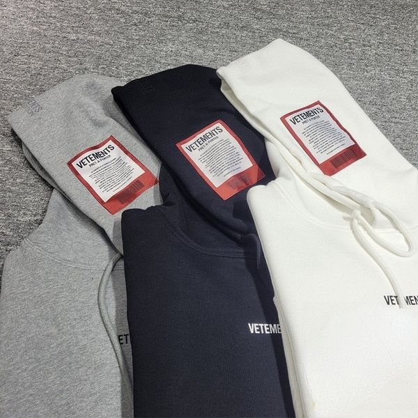 men's hoodies sweatshirts vetements hooded 1 1 highquality oversized embroidered tag sweatshirts crewneck hoodie men 230714, Black
men's hoodies sweatshirts vetements hooded 1 1 highquality oversized embroidered tag sweatshirts crewneck hoodie men 230714, Black
