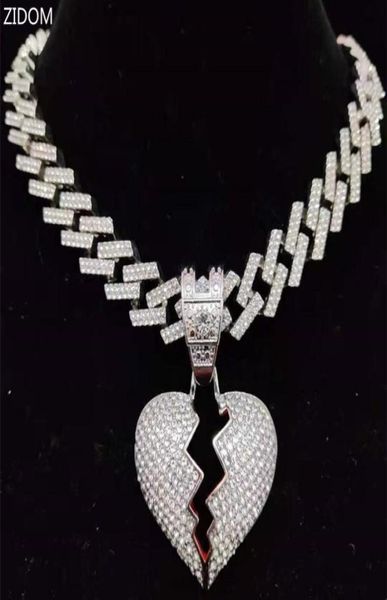 men women hip hop iced out bling heart pendant necklace with 13mm rhombus cuban chain hiphop necklaces fashion jewelry gifts5619363, Silver
men women hip hop iced out bling heart pendant necklace with 13mm rhombus cuban chain hiphop necklaces fashion jewelry gifts5619363, Silver