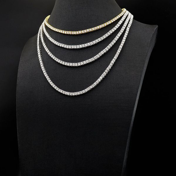 necklace for men 1 row 3 4 5mm width stock iced out diamond chain silver gold plated luxury jewelry designer for women hip hop mens tennis c, Black
necklace for men 1 row 3 4 5mm width stock iced out diamond chain silver gold plated luxury jewelry designer for women hip hop mens tennis c, Black