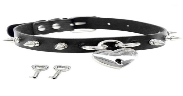 chokers stainless steel bondage spike choker necklace women gothic collar goth punk pu leather heart key lock on neck jewelry14228347, Golden;silver
chokers stainless steel bondage spike choker necklace women gothic collar goth punk pu leather heart key lock on neck jewelry14228347, Golden;silver