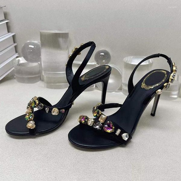 sandals summer rhinestone high-heel sandal woman gladiator stiletto women luxury fashion week runway party shoes mujer, Black
sandals summer rhinestone high-heel sandal woman gladiator stiletto women luxury fashion week runway party shoes mujer, Black