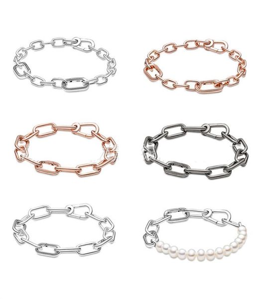 s925 designer chain bracelets diy original fit pearl bracelet women's jewelry gift4742113, Black
