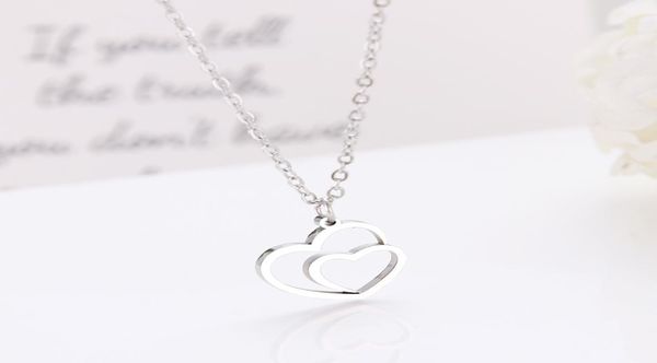 new fashion stainless steel necklace double heart gold and silver color pendant necklace engagement jewelry female031748008
new fashion stainless steel necklace double heart gold and silver color pendant necklace engagement jewelry female031748008