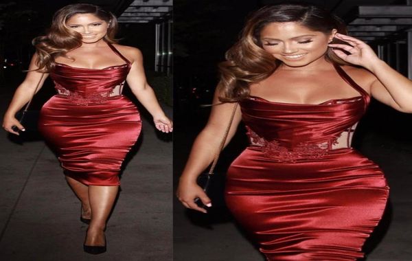 2019 stylish tea length women formal cocktail dresses burgundy slik like satin halter silm corset party dress gown4068004, Black
2019 stylish tea length women formal cocktail dresses burgundy slik like satin halter silm corset party dress gown4068004, Black