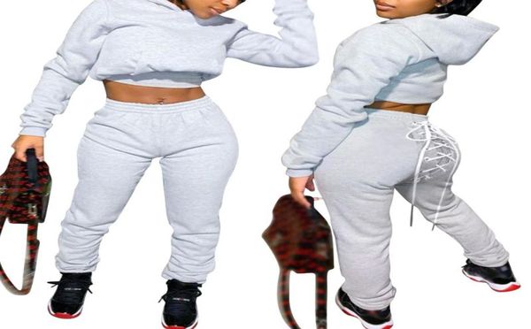 women039s tracksuits autumn spring long sleeve hoodies crop hip laceup joggers pants female outfit solid color two pieces 6431433, White;black
women039s tracksuits autumn spring long sleeve hoodies crop hip laceup joggers pants female outfit solid color two pieces 6431433, White;black