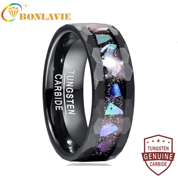 wedding rings bonlavie 8mm starry sky bottom abalone shell edge hammered lasa black tungsten carbide ring men's rings good quality 2307, Slivery;golden
wedding rings bonlavie 8mm starry sky bottom abalone shell edge hammered lasa black tungsten carbide ring men's rings good quality 2307, Slivery;golden