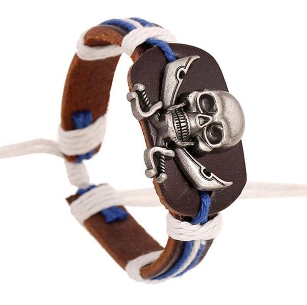 punk bracelet men skull head cuff bracelets surfer tribal wrap wrist women jewelry real cow leather bracelet2446006, Golden;silver
punk bracelet men skull head cuff bracelets surfer tribal wrap wrist women jewelry real cow leather bracelet2446006, Golden;silver