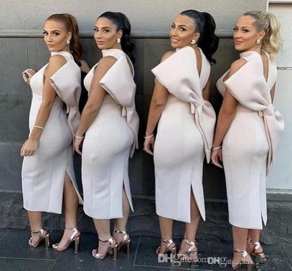 african nigerian halter satin short bridesmaid dresses backless with big bow split tea length wedding guest maid of honor dresses4387064, White;pink
african nigerian halter satin short bridesmaid dresses backless with big bow split tea length wedding guest maid of honor dresses4387064, White;pink